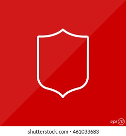 Web line icon. Shield.