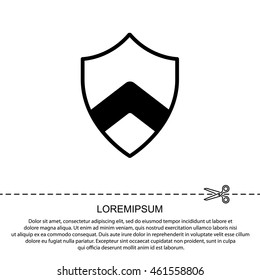 Web line icon. Shield.