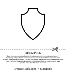 Web line icon. Shield.