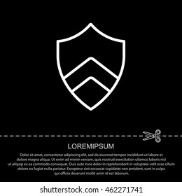 Web line icon. Shield.