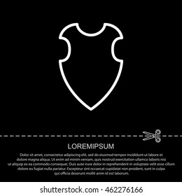 Web line icon. Shield.