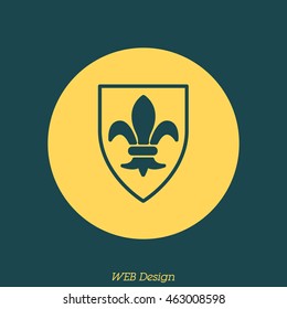 Web line icon. Shield.