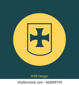 Web line icon. Shield.