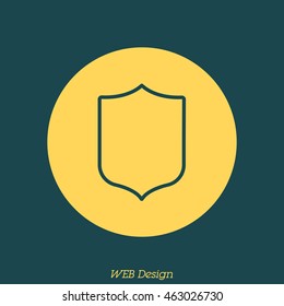 Web line icon. Shield.