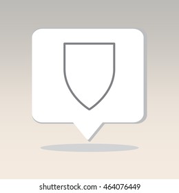 Web line icon. Shield.