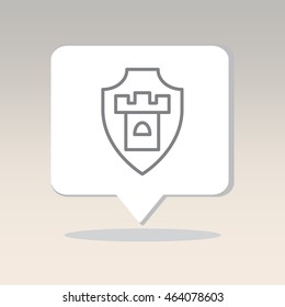 Web line icon. Shield.