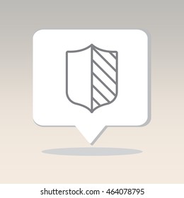 Web line icon. Shield.