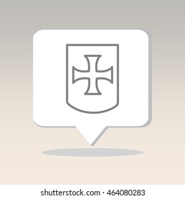 Web line icon. Shield.