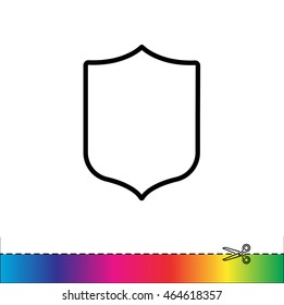 Web line icon. Shield.