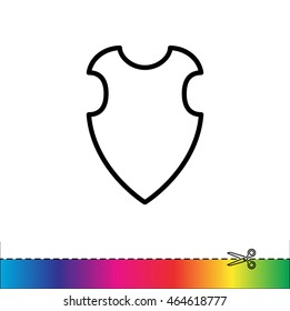 Web line icon. Shield.