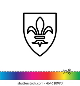 Web line icon. Shield.