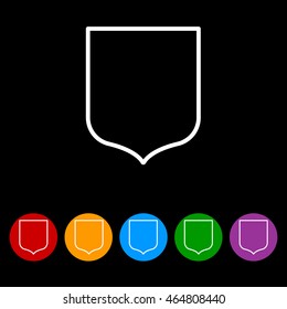 Web line icon. Shield.