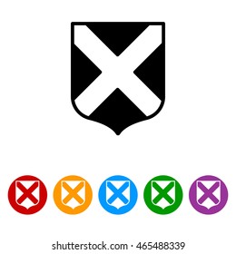 Web line icon. Shield.