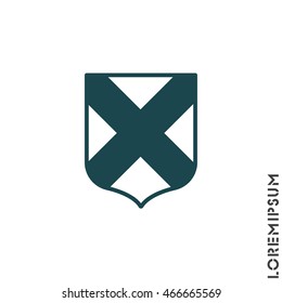 Web line icon. Shield.