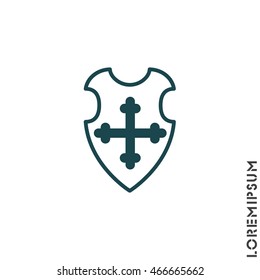 Web line icon. Shield.
