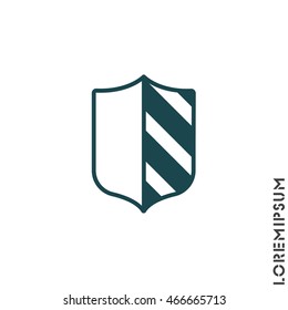 Web line icon. Shield.