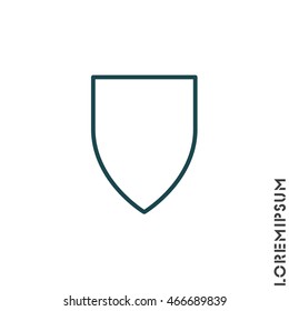 Web line icon. Shield.