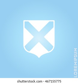 Web line icon. Shield.