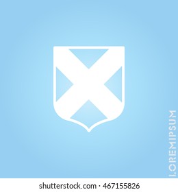 Web line icon. Shield.