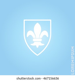 Web line icon. Shield.