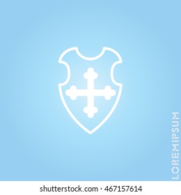 Web line icon. Shield.