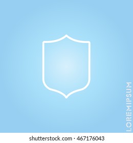 Web line icon. Shield.