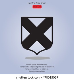 Web line icon. Shield.
