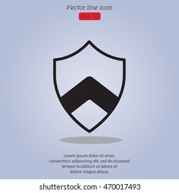 Web line icon. Shield.