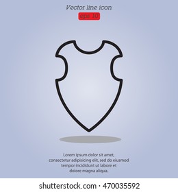 Web line icon. Shield.