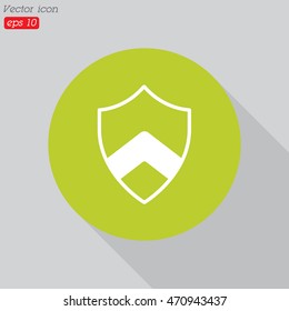 Web line icon. Shield.