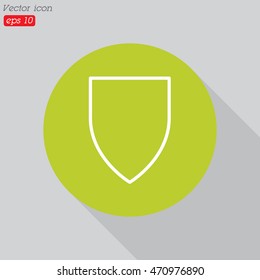 Web line icon. Shield.