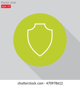 Web line icon. Shield.