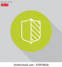 Web line icon. Shield.
