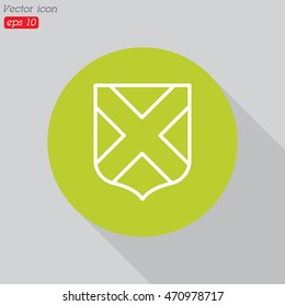 Web line icon. Shield.