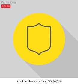 Web line icon. Shield.