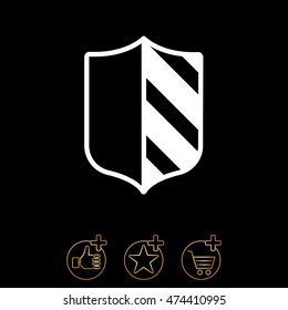 Web line icon. Shield.