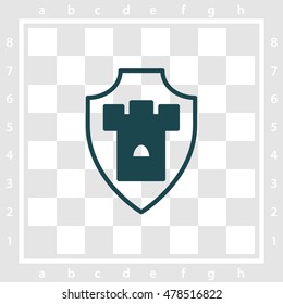 Web line icon. Shield.