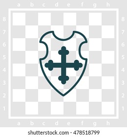 Web line icon. Shield.