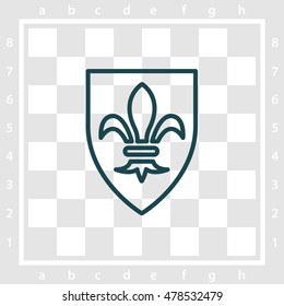 Web line icon. Shield.