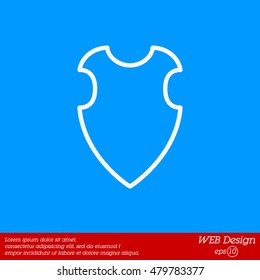 Web line icon. Shield.