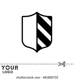 Web line icon. Shield.