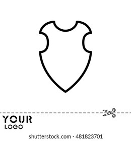 Web line icon. Shield.