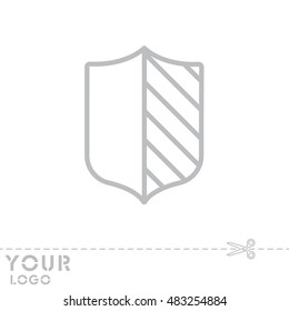 Web line icon. Shield.