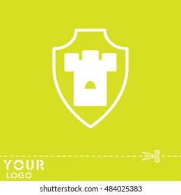 Web line icon. Shield.