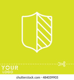 Web line icon. Shield.