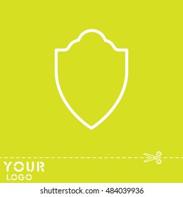 Web line icon. Shield.
