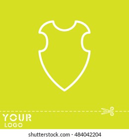 Web line icon. Shield.