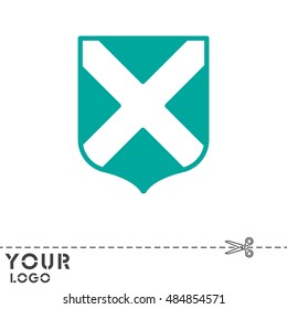 Web line icon. Shield.