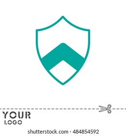 Web line icon. Shield.