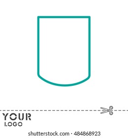 Web line icon. Shield.